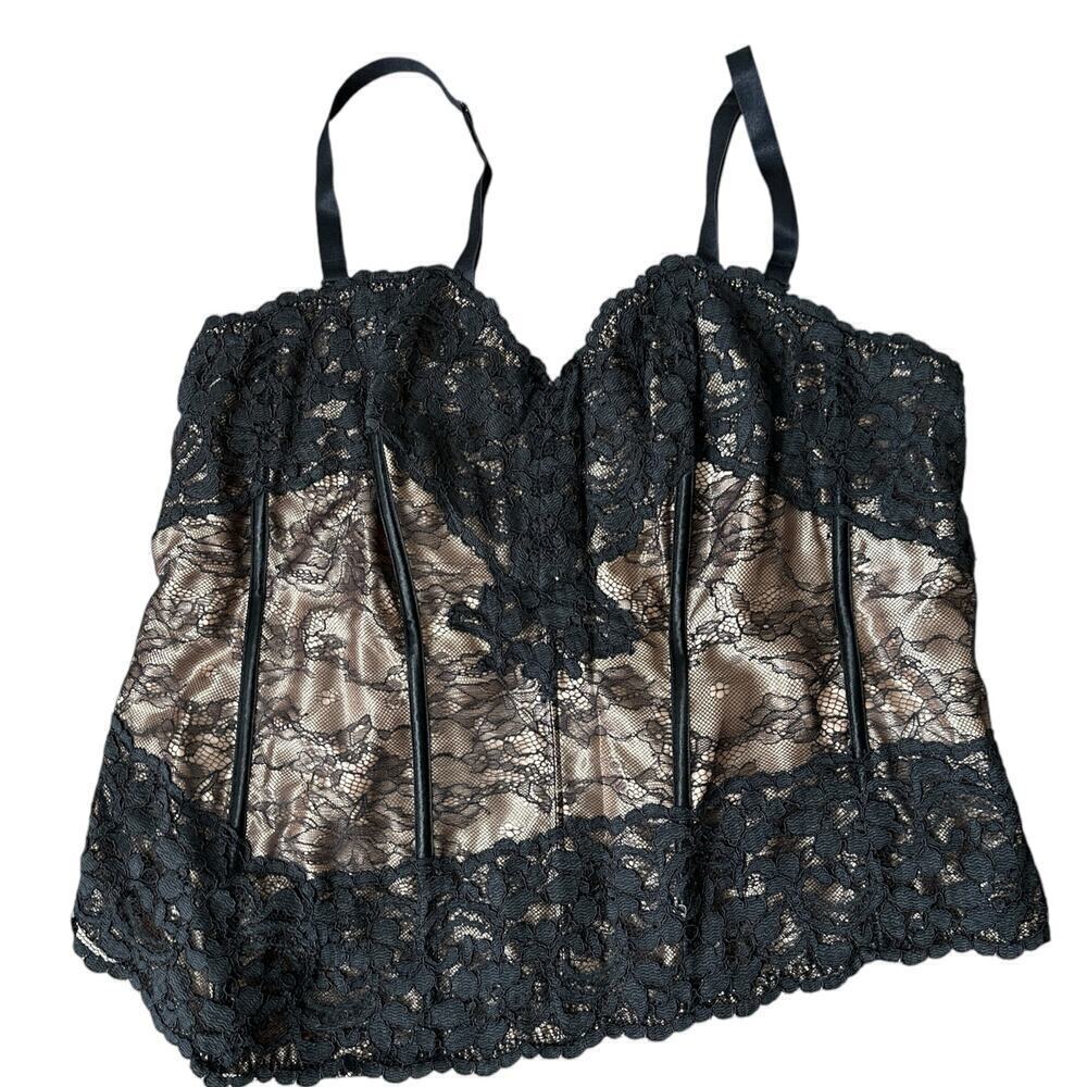 cacique corset top Pink lace satin straps 22/24